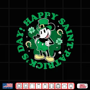 Design Disney Mickey And Friends Happy Saint Patricks Day Portrait Shirt