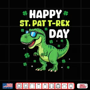 Design Happy St Pat Rex Dinosaur Saint Patricks Day Graphic Shirt
