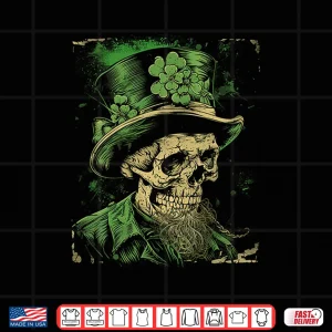 Design Skeleton Skull Saint Paddys Shamrock Saint Patricks Day Shirt