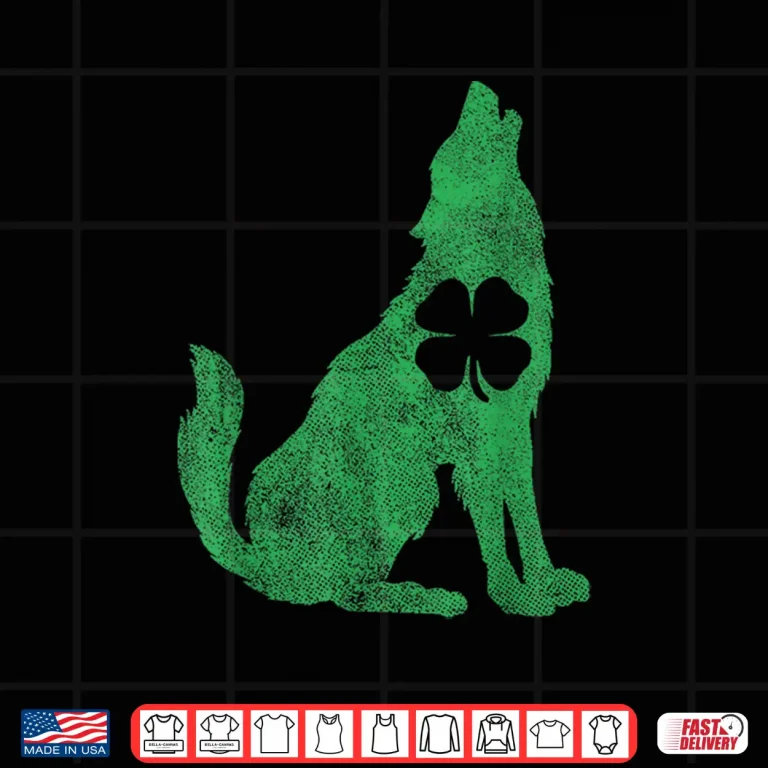 Design Wolf Saint Paddys Shamrock Saint Patricks Day Shirt