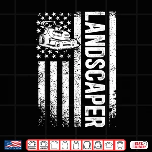 Design Landscaper US Flag Patriotic Professional Identity Shirt