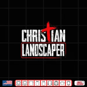 Design Landscaping Humor Inspirational Christian Cross Professional Shirt