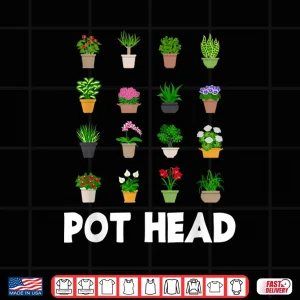 Design Pot Head Plant Lover Professional Gardening Florist Shirt