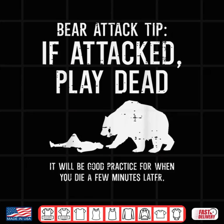 Design Camping Bear Attack Tip Funny Hiking Camper Professional Shirt
