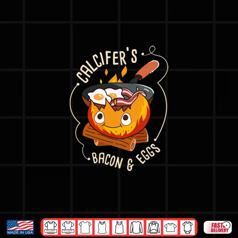 Design Calcifers Bacon And Egg Camping Cooking Professional Design Shirt