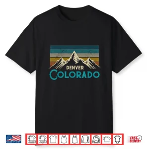 Denver Colorado Vintage Mountains Hiking Souvenir Gift Shirt