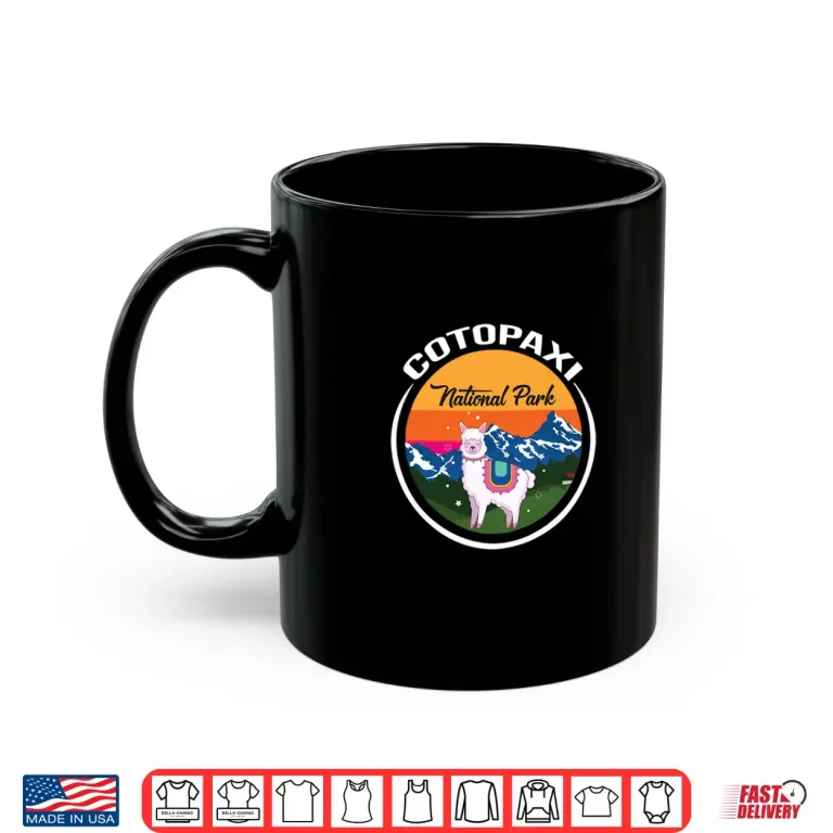 Mug Cotopaxi Souvenir National Park Ecuador Llama Nature Hiking Shirt
