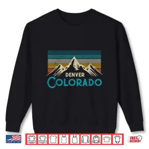 Sweatshirt Denver Colorado Vintage Mountains Hiking Souvenir Gift Shirt