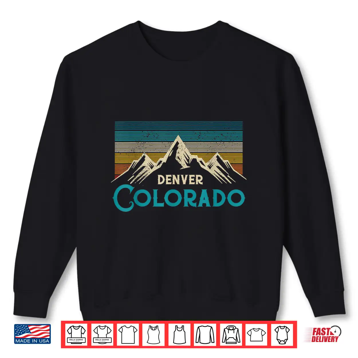 Denver Colorado Vintage Mountains Hiking Souvenir Gift Shirt