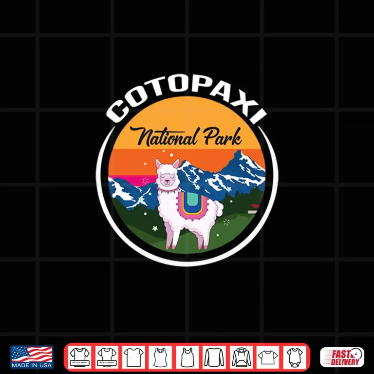 Design Cotopaxi Souvenir National Park Ecuador Llama Nature Hiking Shirt