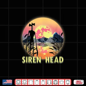 Design Cryptid Full Moon And Siren Head Professional Graphic Shirt