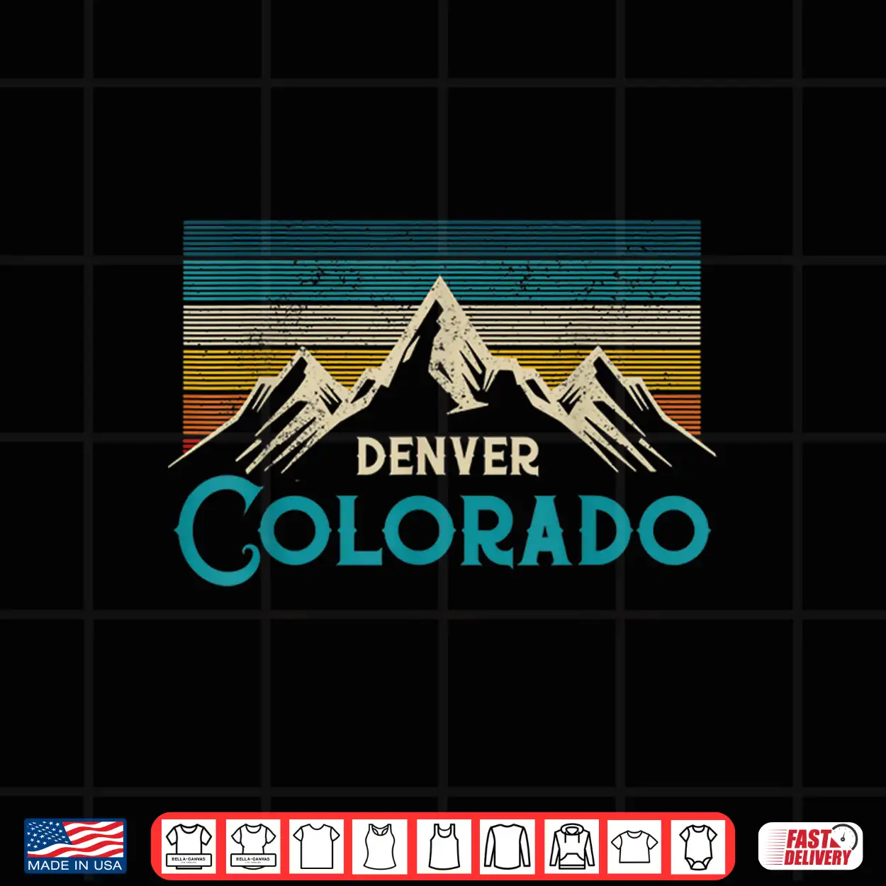 Denver Colorado Vintage Mountains Hiking Souvenir Gift Shirt