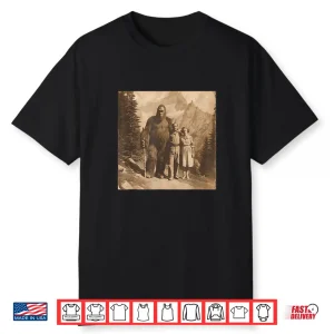 Funny Bigfoot Photo Vintage Hiking Sasquatch Fans Design Shirt