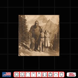 Design Funny Bigfoot Photo Vintage Hiking Sasquatch Fans Design Shirt
