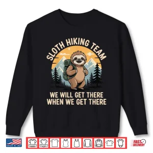 Sweatshirt Funny Sloth Hiking Animal Lover Professional Graphic Shirt