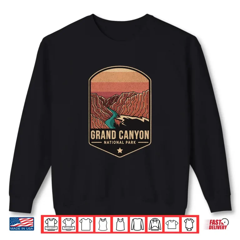 Sweatshirt Grand Canyon National Park Merchandise Hiking Graphic Shirt