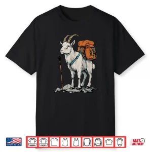 Mountain Goat Backpacker Camping Hiking Wilderness Humor Shirt
