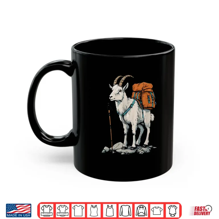 Mug Mountain Goat Backpacker Camping Hiking Wilderness Humor Shirt