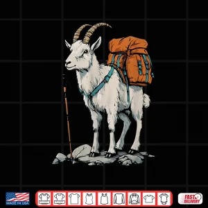 Design Mountain Goat Backpacker Camping Hiking Wilderness Humor Shirt