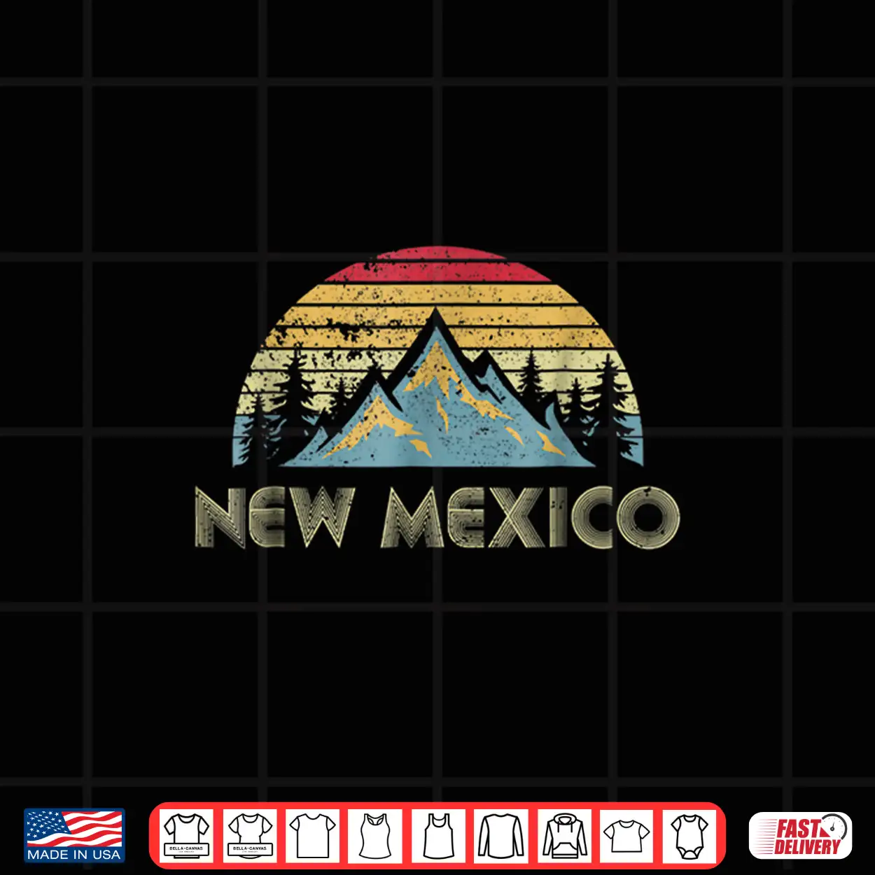 New Mexico Retro Vintage Mountains Nature Hiking Graphic Shirt New Mexico Retro Vintage Mountains Nature Hiking Graphic Shirt