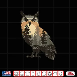 Owl Hunting Hiking Outdoor Camping Forest Animal Graphic Shirt 4 Design Owl Hunting Hiking Outdoor Camping Forest Animal Graphic Shirt