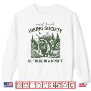 Sweatshirt Retro Hiking Funny Raccoon Animal Lover Graphic Shirt