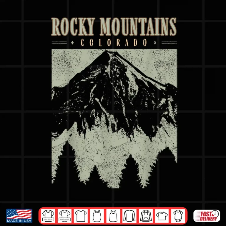 Design Retro Rocky Mountains National Park Colorado Vintage Hiking Shirt