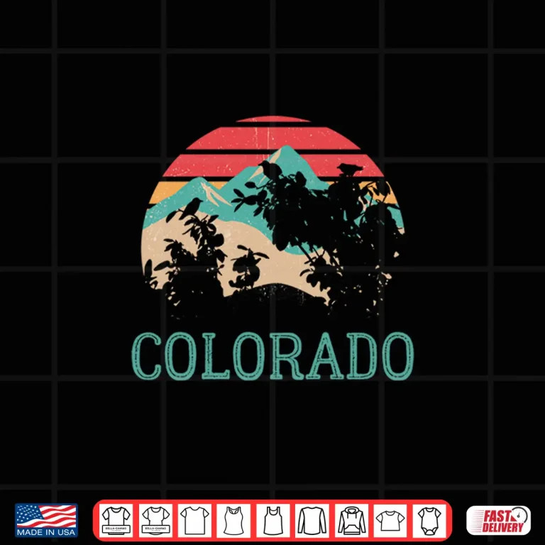 Design Vintage Colorado Mountains Retro Hiking Love Graphic Shirt