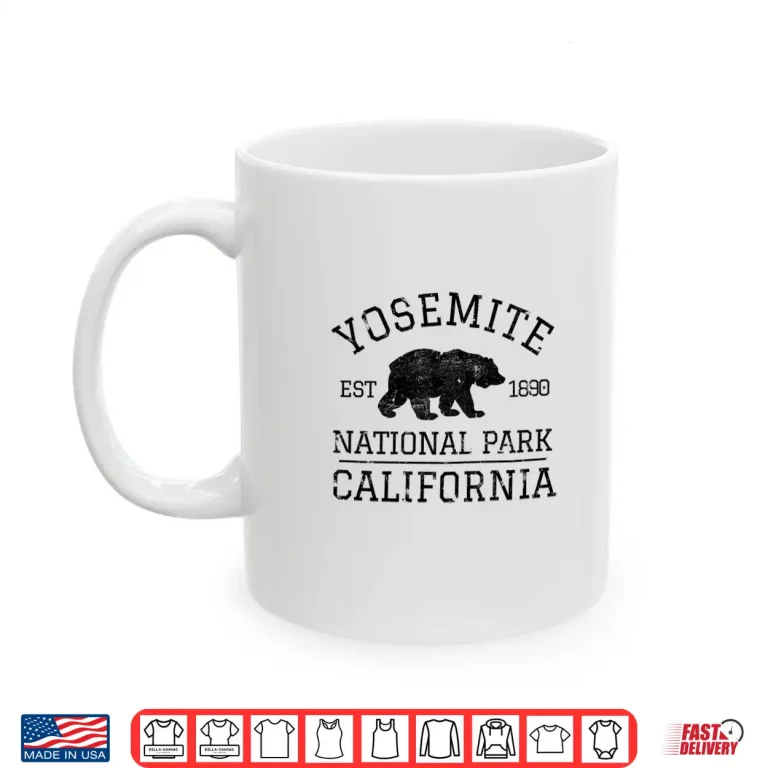 Mug Yosemite National Park California Bear Nature Hiking Shirt