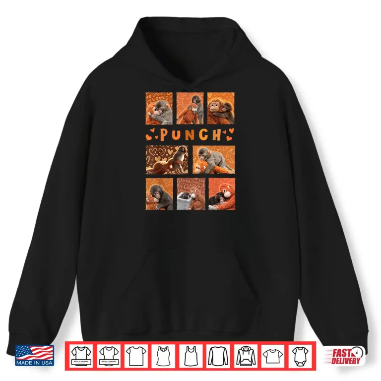 Hoodie Baby Monkey Punch Mama Monkey Stuff Hugs Kids Men Women Cute Shirt