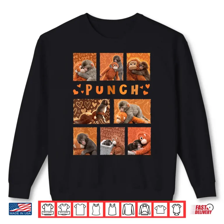 Sweatshirt Baby Monkey Punch Mama Monkey Stuff Hugs Kids Men Women Cute Shirt
