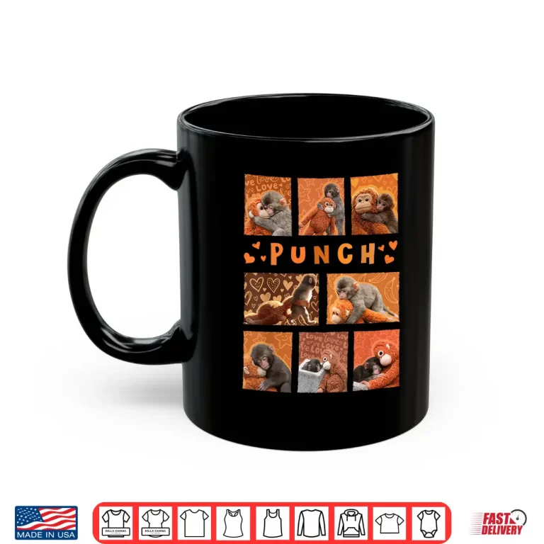 Mug Baby Monkey Punch Mama Monkey Stuff Hugs Kids Men Women Cute Shirt