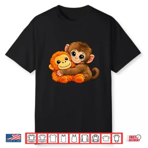 Funny Baby Monkey Punch Cute Animal Men Women Kids Shirt