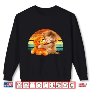 Sweatshirt Retro Vintage Baby Monkey Punch Shirt