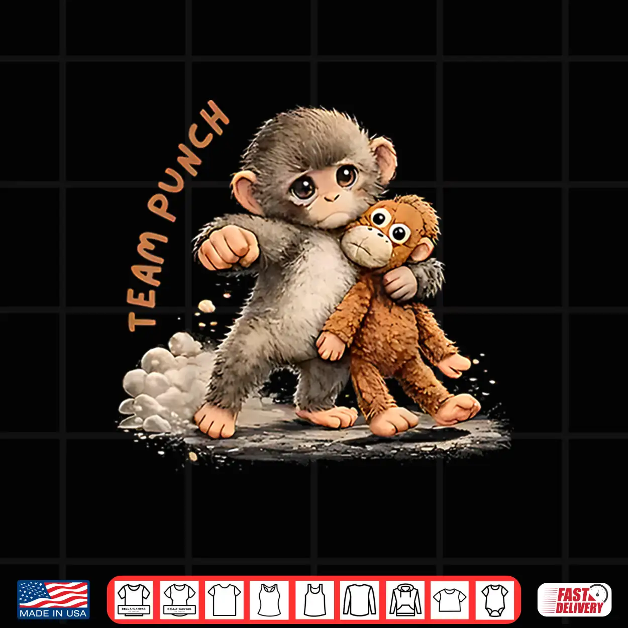 Team Punch Baby Monkey Punch Shirt Team Punch Baby Monkey Punch Shirt