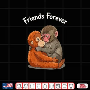 Design Baby Monkey Punch Orangutan Friends Forever Shirt