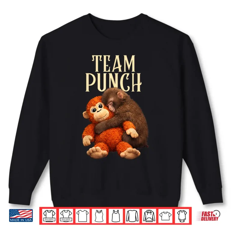 Sweatshirt Cute Baby Monkey Punch Team Punch Kids Shirt