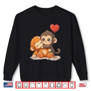 Sweatshirt Cute Baby Monkey Punch Shirt
