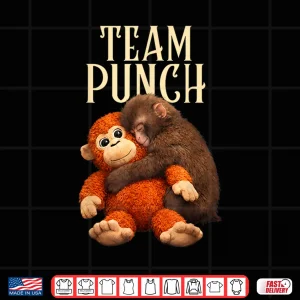 Design Cute Baby Monkey Punch Team Punch Kids Shirt