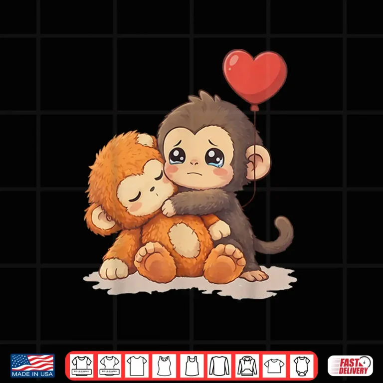 Design Cute Baby Monkey Punch Shirt