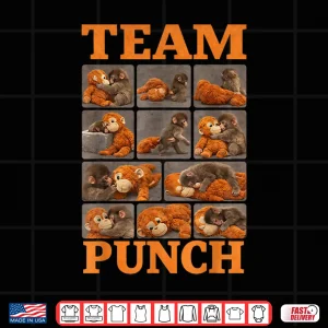 Design Cute Monkey Punch Panchi Kun Japan Baby Monkey Team Punch Shirt