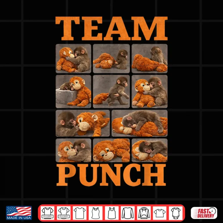 Design Cute Monkey Punch Panchi Kun Japan Baby Monkey Team Punch Shirt