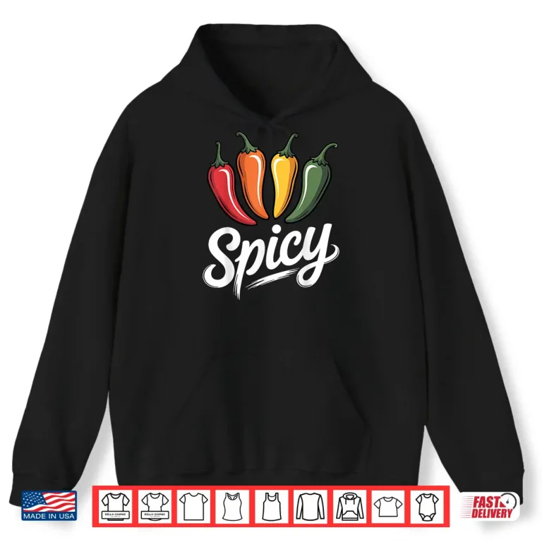 Hoodie Funny Chili Pepper Art for Men Women Kids Chilli Pepper Shirt