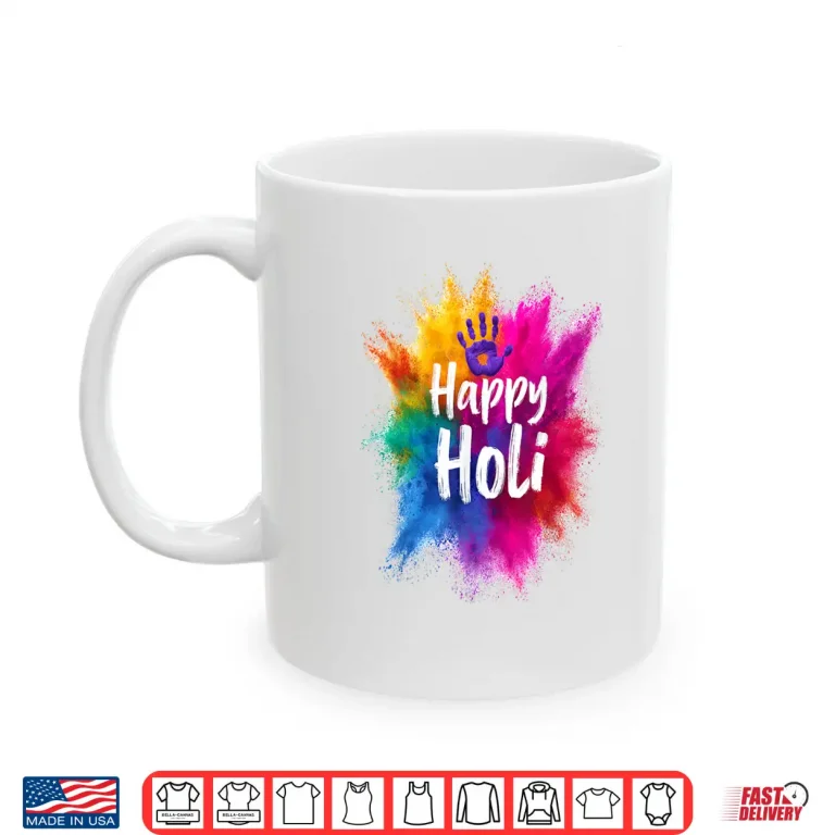 Mug Happy Holi for Women Men Kids Color India Hindu Gifts Shirt