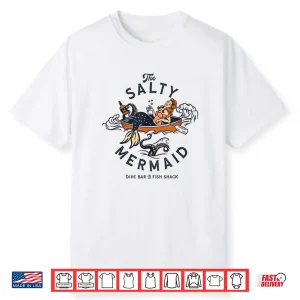 Mermaid Dive Bar & Salty Fish Shack. Vintage Pinup Art Shirt Shirt