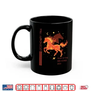 Mug Legendary 1966 Fire Horse 60th Birthday 2026 Retro Zodiac Shirt