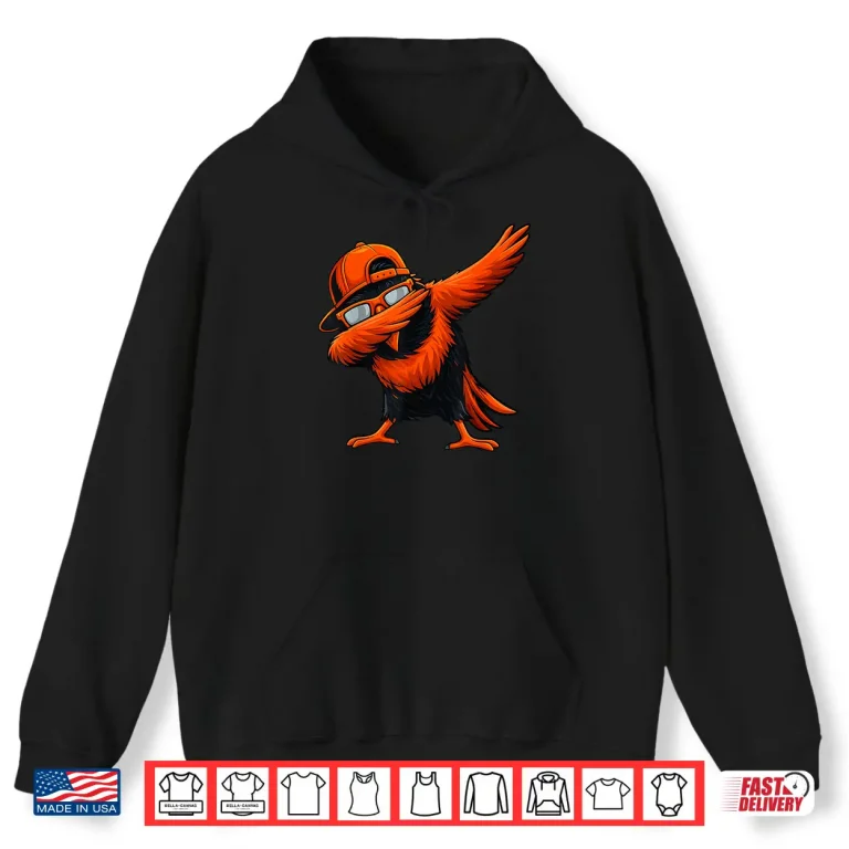 Hoodie Oriole Dabbing for Men Women Youth Toddler Kids Boys Girls Shirt