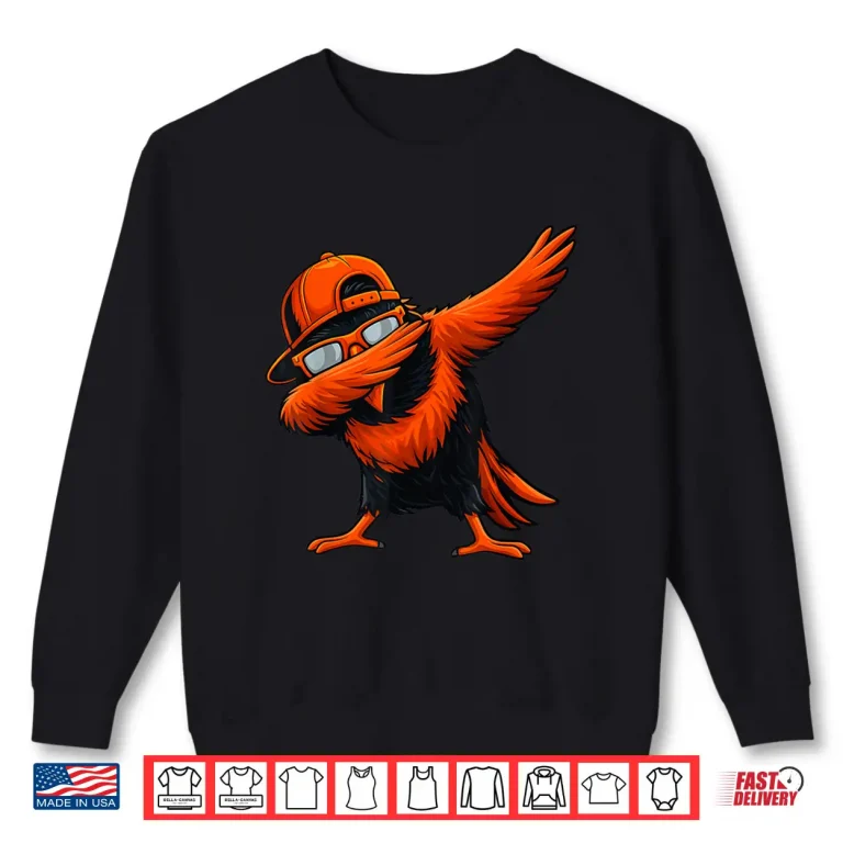Sweatshirt Oriole Dabbing for Men Women Youth Toddler Kids Boys Girls Shirt