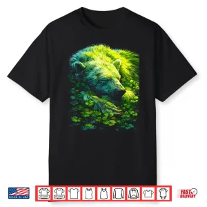 Polar Bear Shamrocks Forest St Patricks Day Forestcore Shirt