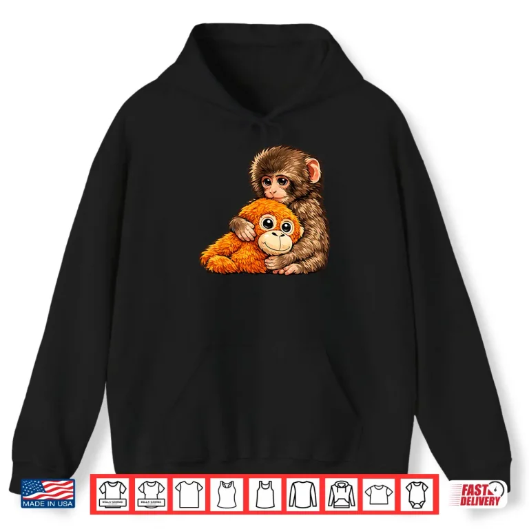 Hoodie Punch Team Punch Cute Baby Monkey Shirt